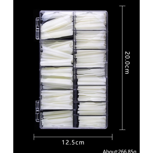 XXL No-C Curve Coffin Natural Tips (Box of 420 tips)