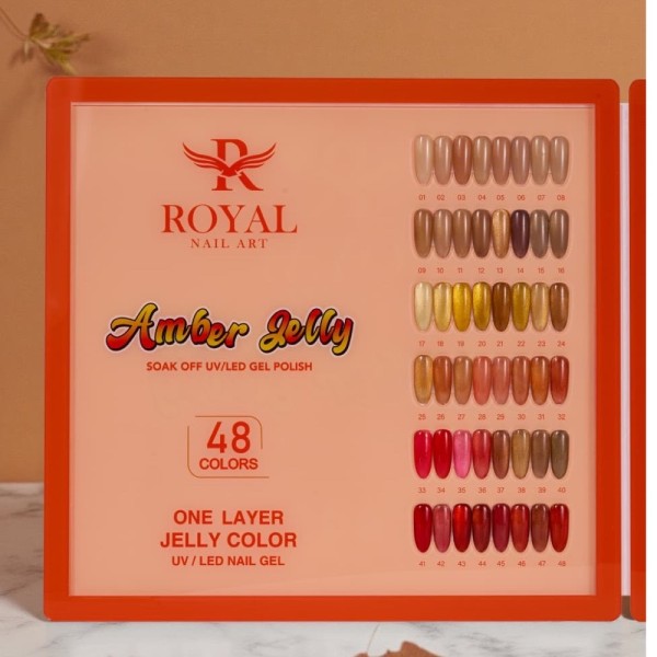 ROYAL CAT EYES Hổ Phách AMBER JELLY  Collection 48 Màu