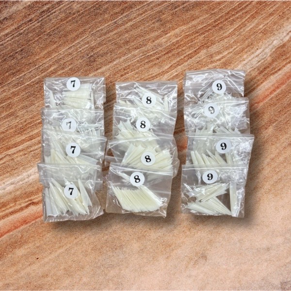 Natural Stiletto  Tips Refill Size 7,8,9 (Pack of 600 pcs)